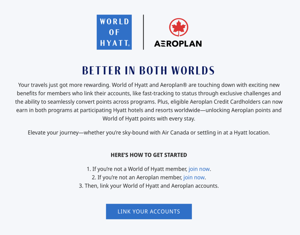 Going inside the Air Canada Aeroplan x World of Hyatt partnership